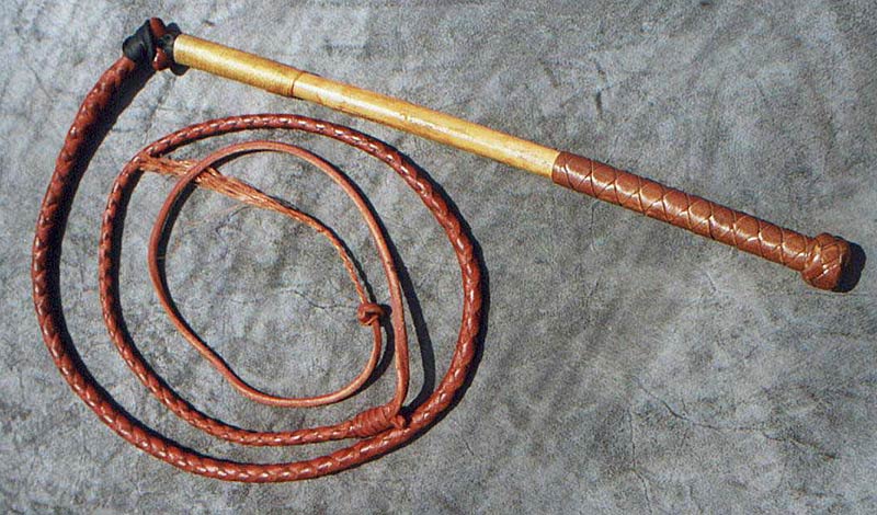 Australian Crafted Working Stock Whip Whitehide  5' x 4 plait  FREE POST 